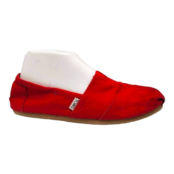 Toms Shoes - Toms Red Canvas Flats Espadrilles Size 8W